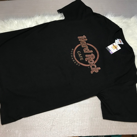 NWT Hard Rock Cafe Bucharest Romania T-Shirt raised front logo unisex - Picture 7 of 8